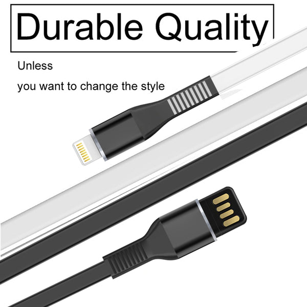 Lightning Cable, Charging & Data Flat cable - 1 meter