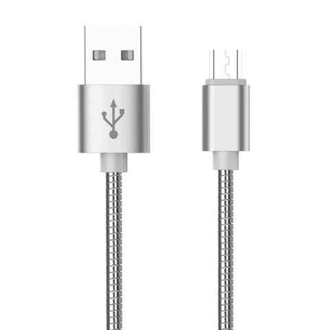Coiled Double Sided Micro USB to USB 2.0 Cable