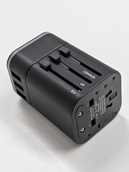 World wide universal travel adapter, Multi plug charger with 3x USB port