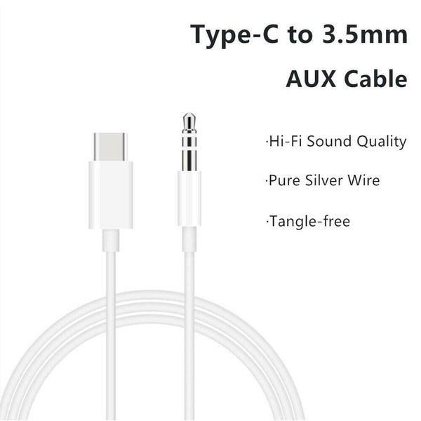 Type C Aux Audio Cable USB-C Male to 3.5mm Jack Male Adapter high sound quality